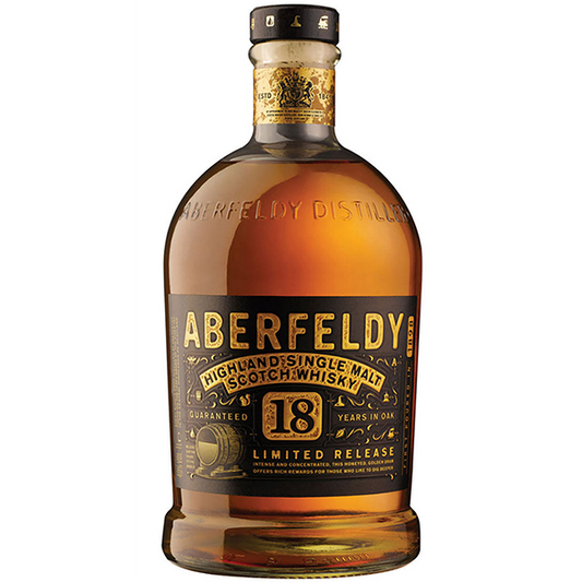 ABERFELDY Highlands Single Malt Whisky 18yr - Liquor Bar Delivery