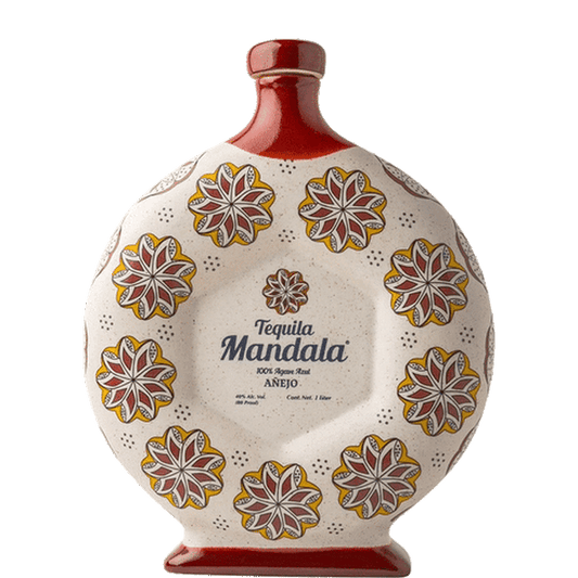 Mandala Anejo Tequila Ceramic Bottle - Liquor Bar Delivery