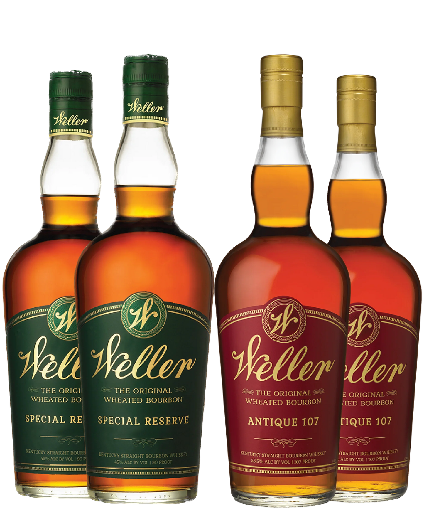 2 W.L. Weller Special Reserve and 2 Antique 107 Bourbon Bundle - Liquor Bar Delivery