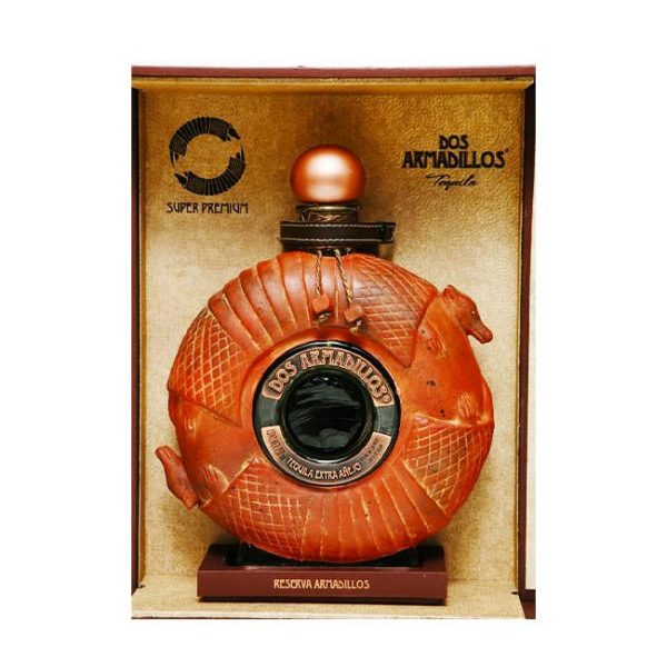 Dos Armadillos Extra Anejo Clay Tequila - Liquor Bar Delivery