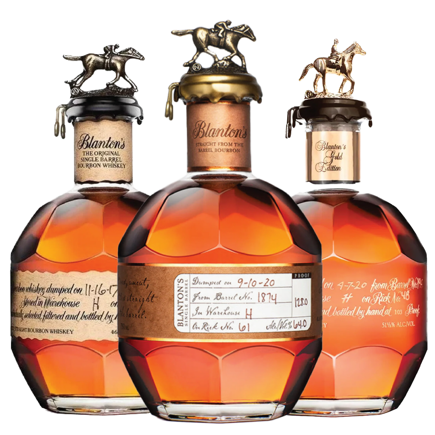 Blanton's Single Barrel, Blanton's Gold, Blanton's Straight From The Barrel Bundle - Liquor Bar Delivery