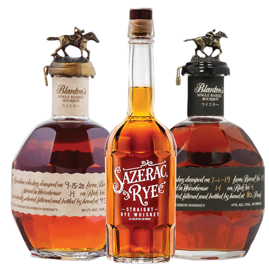 Blanton's Red Edition Bourbon, Blanton's Single Barrel Black Label, Sazerac Rye Whiskey Package - Liquor Bar Delivery