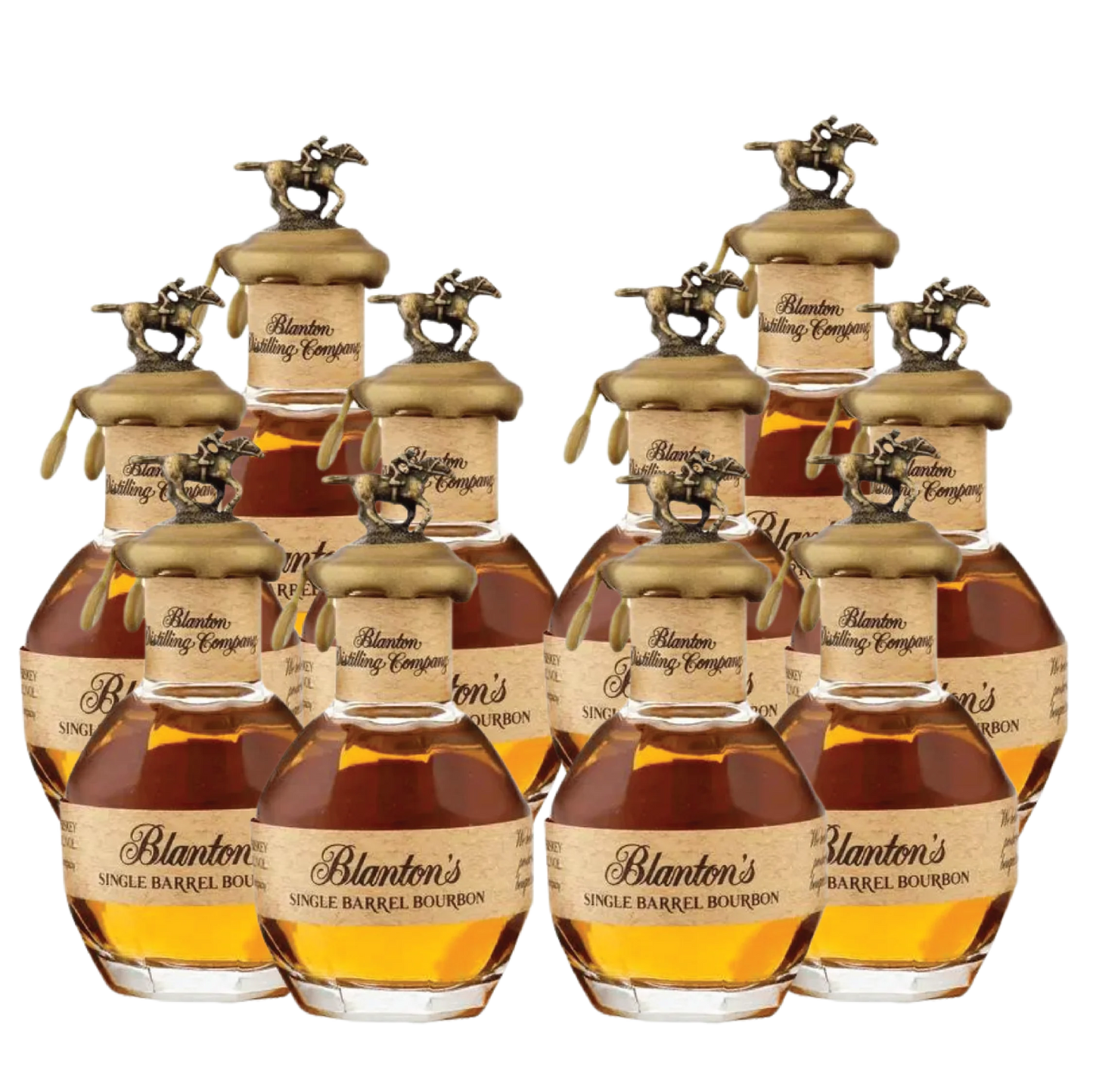 10 Blanton's Miniature Bourbon 50ml Shot Bundle - Liquor Bar Delivery