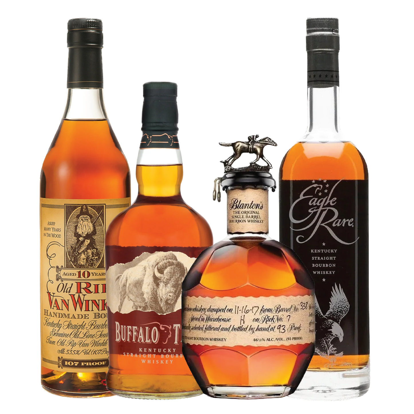 Buffalo Trace, Blanton's Single Barrel, Eagle Rare and Pappy Van Winkle 10 Bundle 