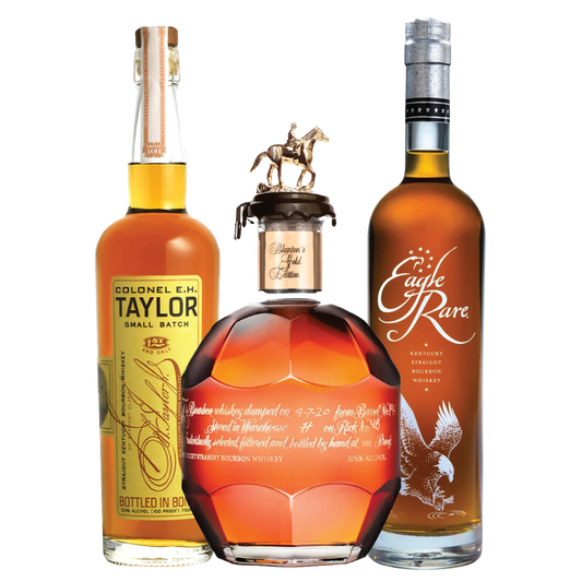 Blanton's Single Barrel, Colonel E.H Taylor Small Batch and Eagle Rare Bourbon Bundle - Liquor Bar Delivery