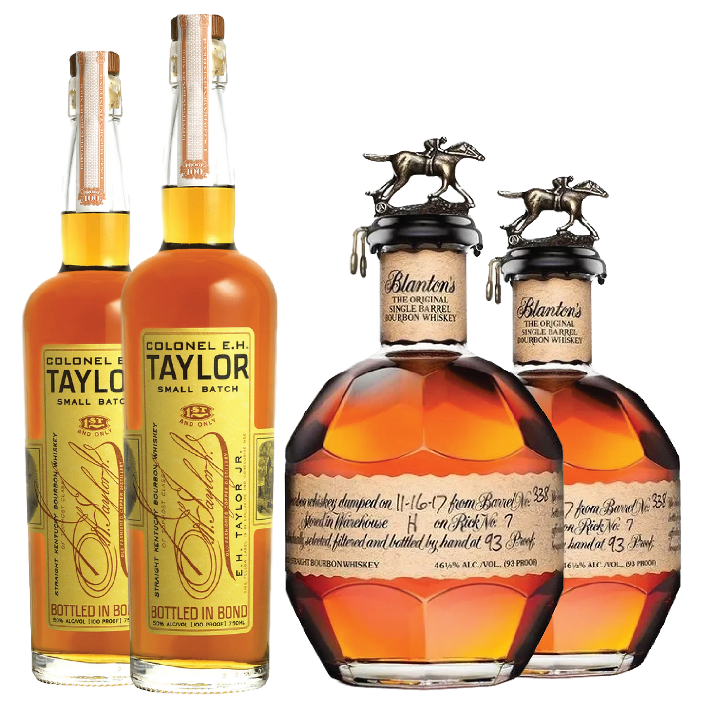 2 Blanton's Single Barrel and 2 Colonel E.H Taylor Small Batch Bundle - Liquor Bar Delivery