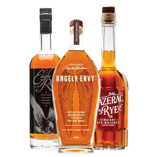 Eagle Rare and Angel's Envy Bourbon, Sazerac Rye Whiskey Package - Liquor Bar Delivery