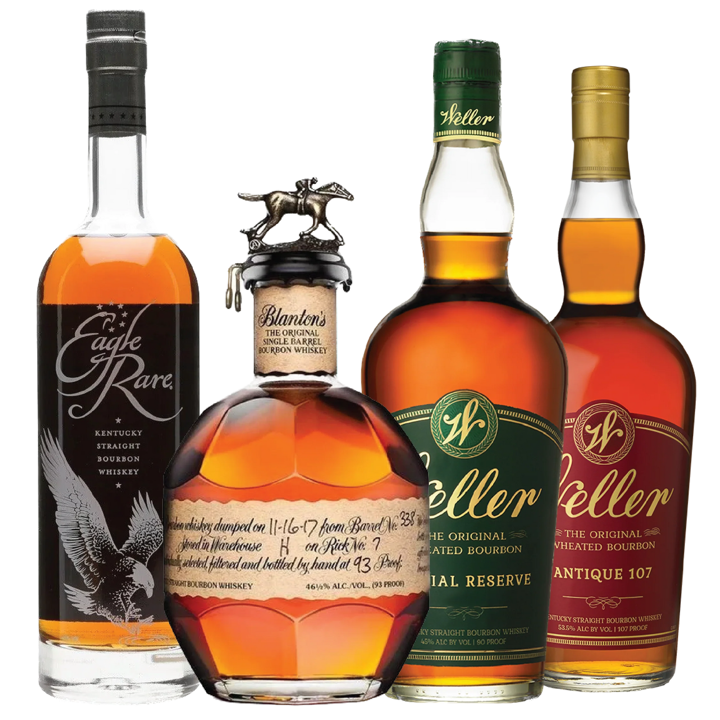 Blanton's Single Barrel, Weller Special Reserve, Weller Antique 107, And Eagle Rare Bundle – Liquor Bar Delivery