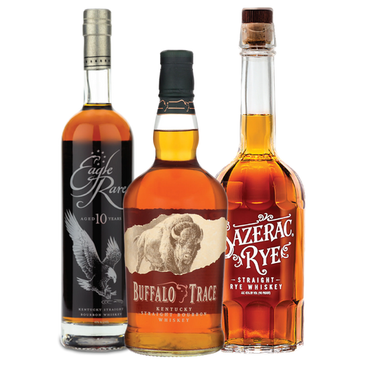 Eagle Rare 10 Year, Buffalo Trace Bourbon and Sazerac Rye Bundle - Liquor Bar Delivery