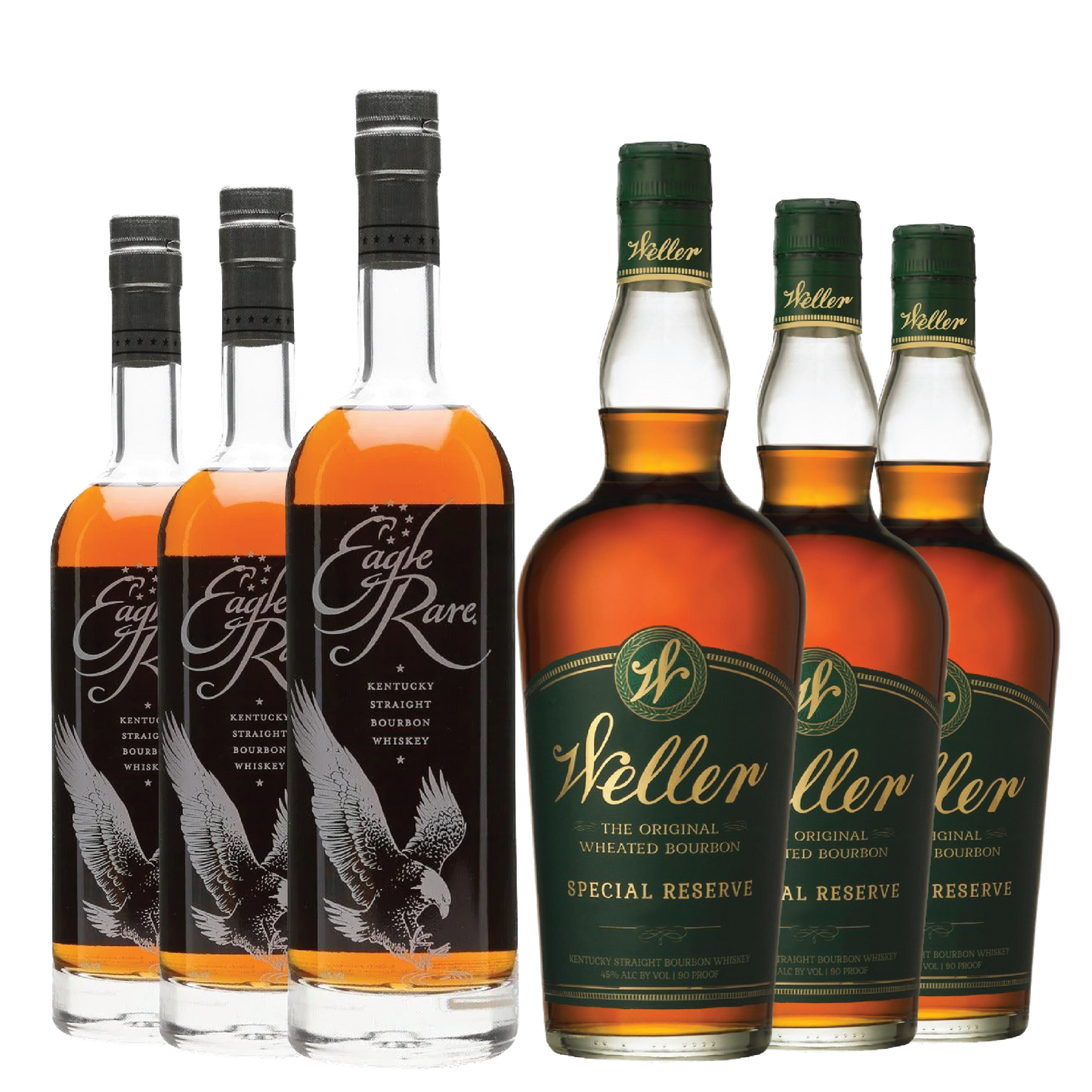 3 Eagle Rare and 3 W.L. Weller Special Reserve Bourbon Bundle