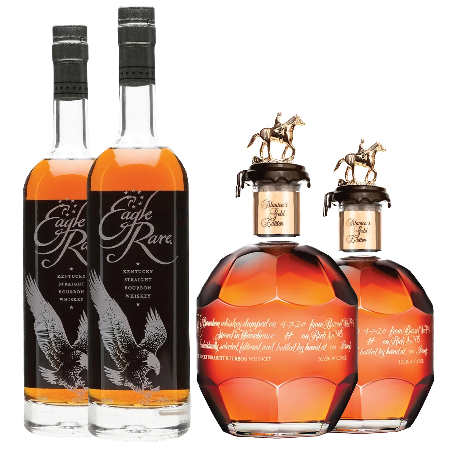 Two Eagle Rare, and two Blanton Single Barrel - Liquor Bar Delivery