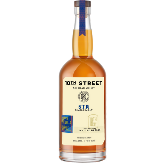 10TH STREET STR UnPeated American Single Malt Whiskey-92 pf - Liquor Bar Delivery