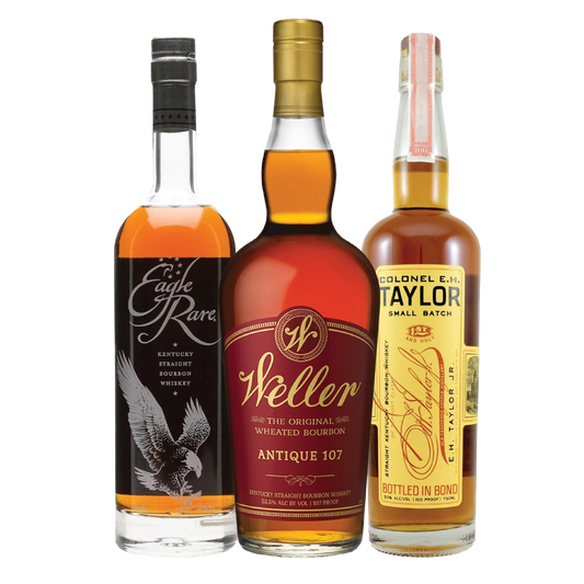 W.L. Weller 12 Year Old, Colonel E.H Taylor Small Batch and Eagle Rare Bourbon Bundle - Liquor Bar Delivery