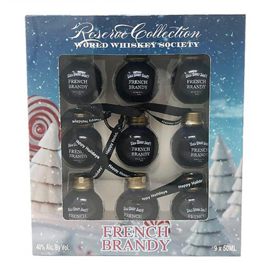 World Whiskey Society Christmas Balls French Brandy (9 x50ml) - Liquor Bar Delivery