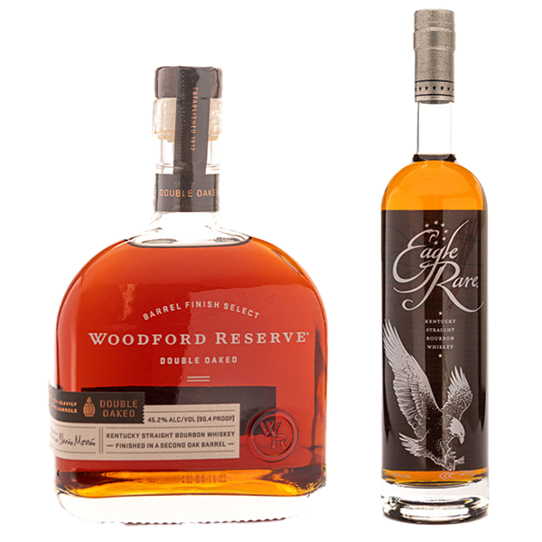 Woodford Reserve Double Oaked Bourbon, Eagle Rare Bourbon